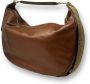 Borbonese Grote Hobo Tas met Ritssluiting Brown Dames - Thumbnail 2