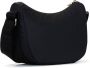Borbonese Mezzaluna Schoudertas Nylon Leer Zwart Black Dames - Thumbnail 4