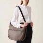 Borbonese Grote Nylon OP Schoudertas voor Moderne Vrouwen Gray Dames - Thumbnail 3