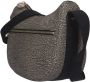 Borbonese Kleine Luna Tas met Natuur Zwart Print Black Dames - Thumbnail 2