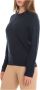 Boss Geribbelde Ronde-Hals Pullover Blauw Dames - Thumbnail 2