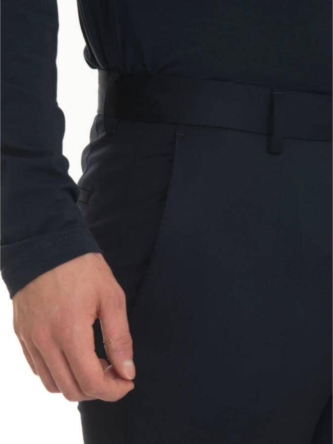 Boss Klassieke broek van lichte wol Blue Heren