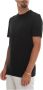 Boss Kort T-shirt met ronde hals en abstract design Zwart Heren - Thumbnail 2