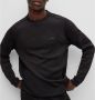 Hugo Boss Zwart Rond Hals Sweatshirt met Logo Details Black Heren - Thumbnail 4