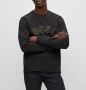 BOSS Green Sweatshirt met labelstitching model 'SALBO' - Thumbnail 3