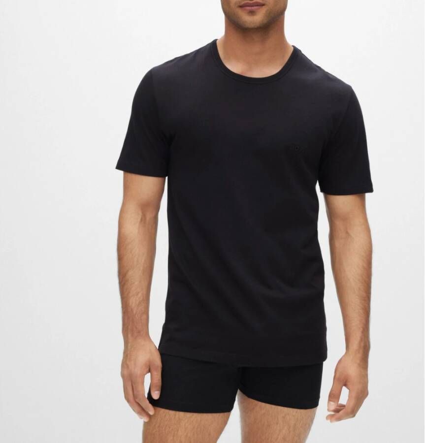 Boss T-Shirts Zwart Heren