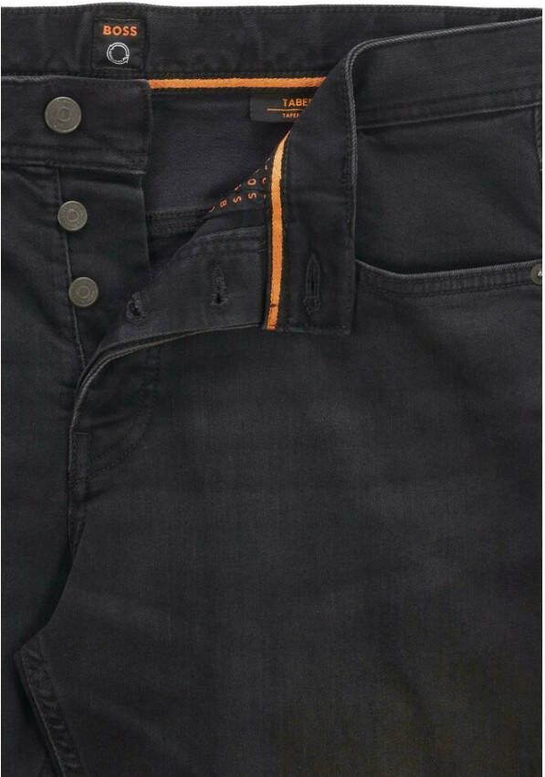 Boss Taps toelopende fit jeans Zwart Heren