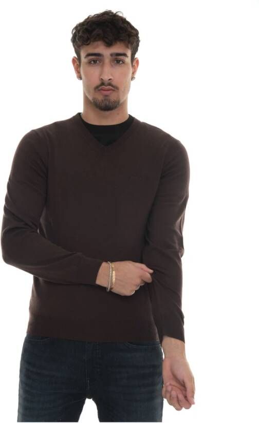 Boss V-neck pullover Bruin Heren