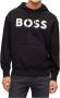 Boss Zwarte Katoenen Sweatshirt met Logo Print Black Heren - Thumbnail 1