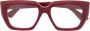Bottega Veneta Vierkante acetaat zonnebril met gedurfde gedefinieerde lijnen Brown Unisex - Thumbnail 2