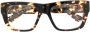 Bottega Veneta Bv1180O Havana Transparante Zonnebril Brown Unisex - Thumbnail 4