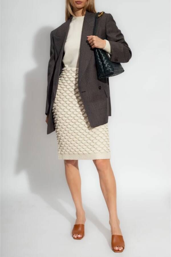 Bottega Veneta Dubbelrijige blazer Grijs Dames