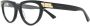 Bottega Veneta Zwart Transparant Acetaat Montuur met Iconische Metalen Strepen Black Unisex - Thumbnail 2