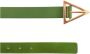 Bottega Veneta Verstelbare Leren Riem met Iconische Metalen Gesp Groen Dames - Thumbnail 2