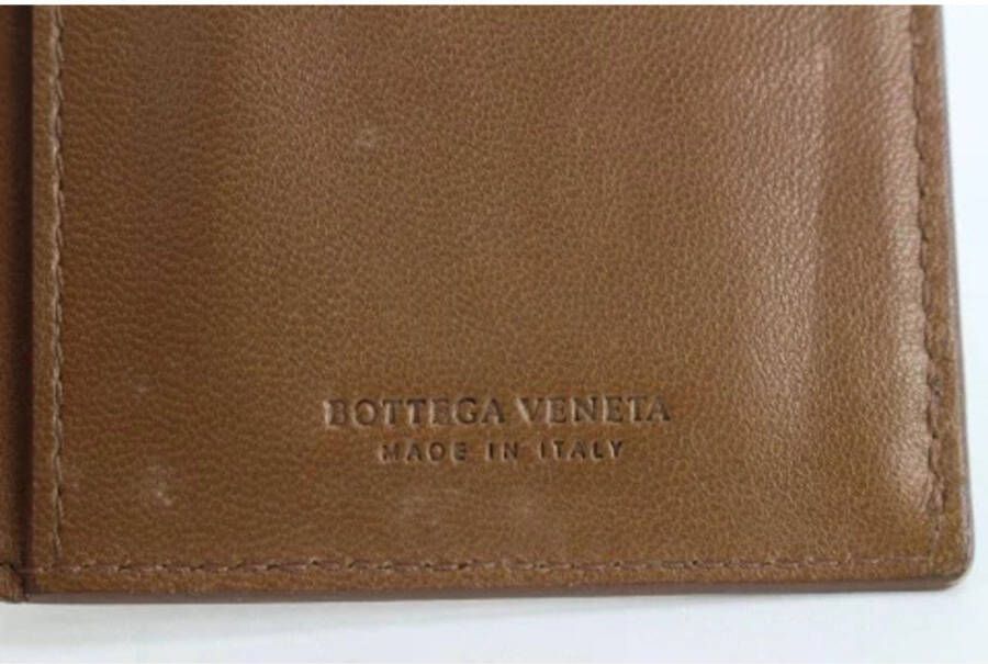 Bottega Veneta Vintage Canvas Portemonnee voor Stijlvolle Vrouwen Bruin Dames