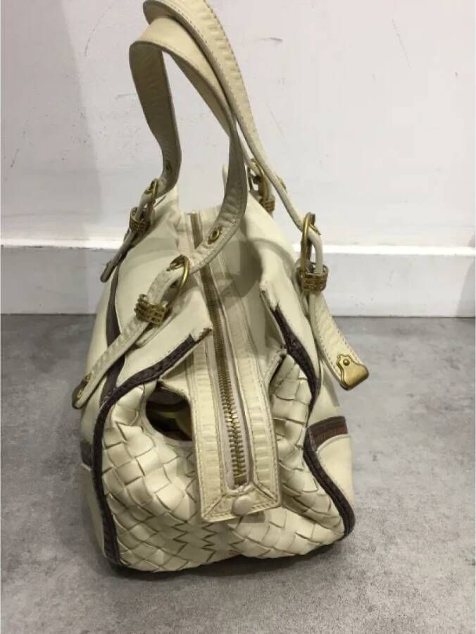 Bottega Veneta Vintage Pre-owned Leather handbags Beige Dames