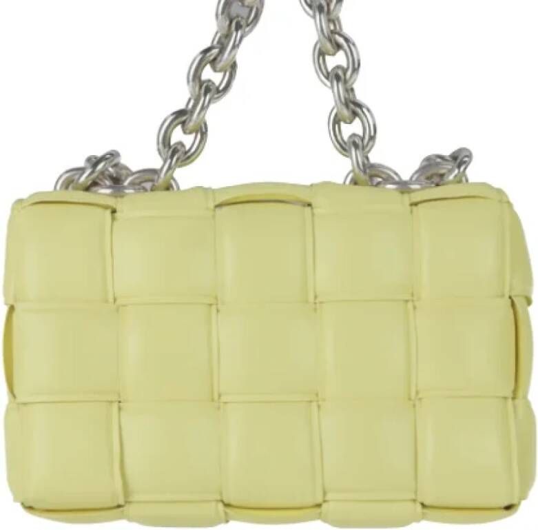Bottega Veneta Vintage Pre-owned Leather shoulder-bags Geel Dames