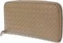 Bottega Veneta Vintage Beige Leren Intrecciato Portemonnee Beige Dames - Thumbnail 2