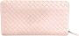 Bottega Veneta Vintage Tweedehands Roze Leren Intrecciato Portemonnee Roze Dames - Thumbnail 2
