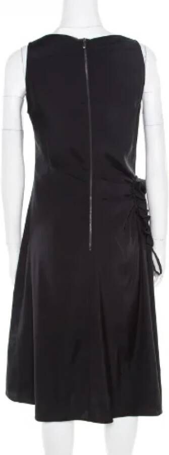 Bottega Veneta Vintage Zwarte Satijnen Bottega Veneta Jurk Zwart Dames