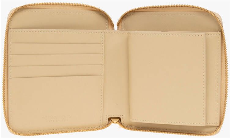 Bottega Veneta Intrecciato leather wallet Beige Dames
