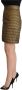 Boutique Moschino Black Gold A-line Above Knee Casual Skirt Zwart Dames - Thumbnail 2