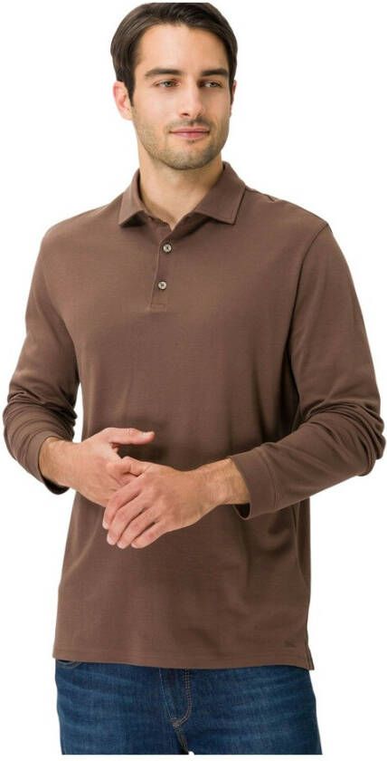 BRAX Longsleeve Polo Pirlo Bruin - Foto 2