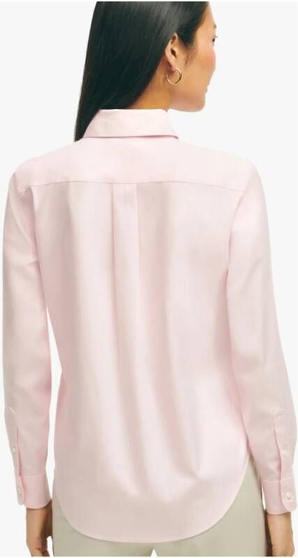 Brooks Brothers Classic-Fit Non-Iron Stretch Supima Cotton Dress Shirt Roze Dames
