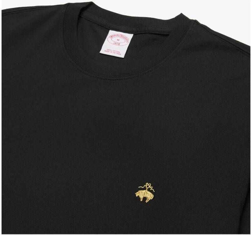 Brooks Brothers Klassiek Katoen T-shirt met korte mouwen Zwart Heren