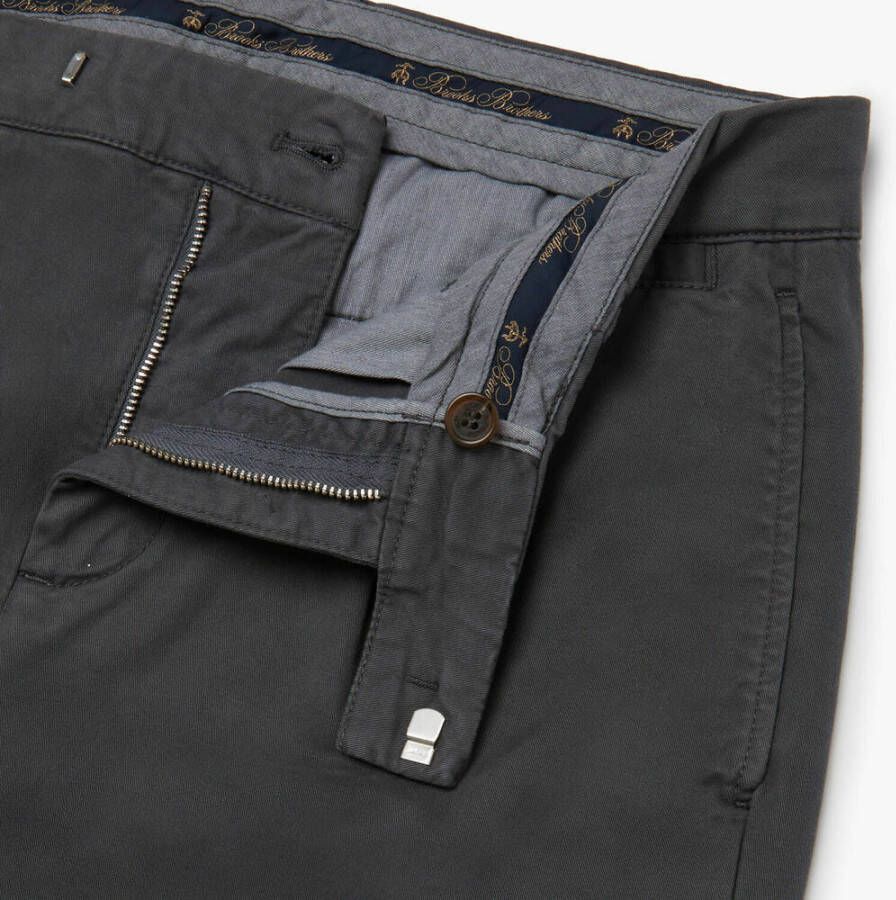 Brooks Brothers Katoenen twill slappe broek Grijs Heren