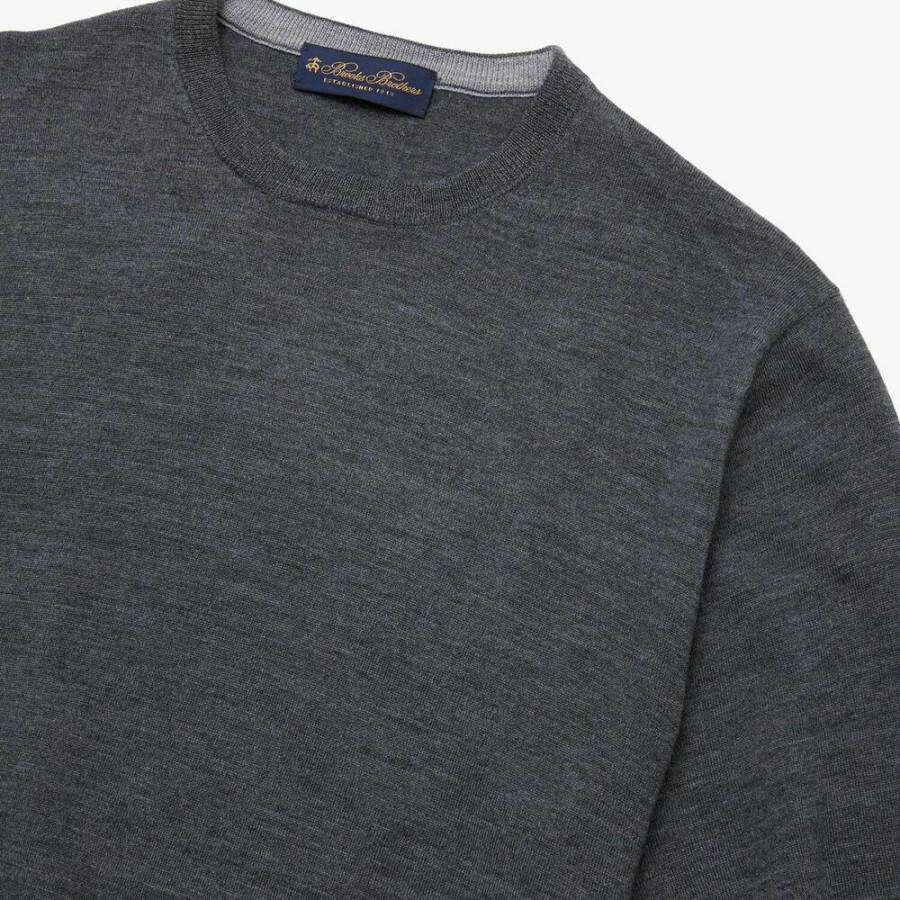 Brooks Brothers Merino Wool Crew-hals trui Grijs Heren