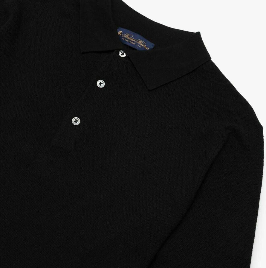 Brooks Brothers Merinowol Polo -shirt Zwart Heren