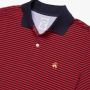 Brooks Brothers Feeder Stripe Pique Polo Slim Fit Red Heren - Thumbnail 2