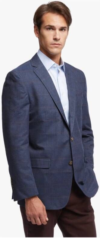 Brooks Brothers Regent Regelmatig fit katoenen sportjas Blauw Heren