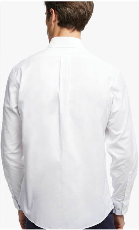Brooks Brothers Regent Regelijke Fitionurs Sport Shirt Oxford Stretch knoop-down kraag Wit Heren