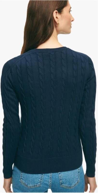 Brooks Brothers Trui met ronde hals Blauw Dames