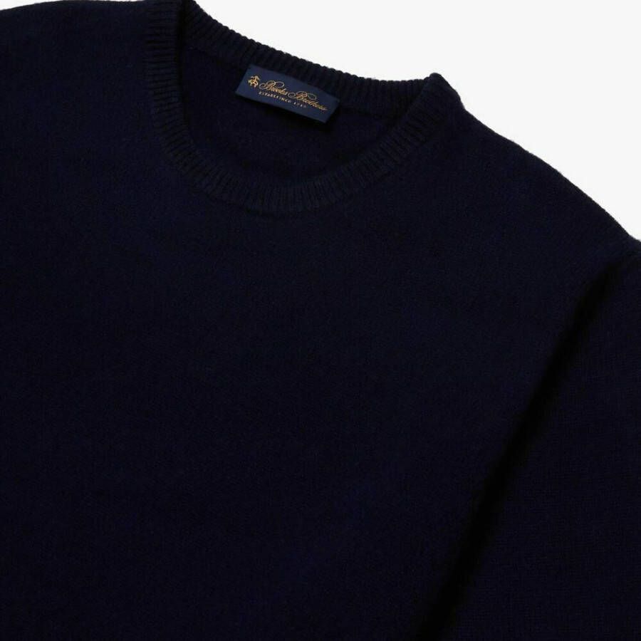 Brooks Brothers Ronde hals gekweek Blauw Heren