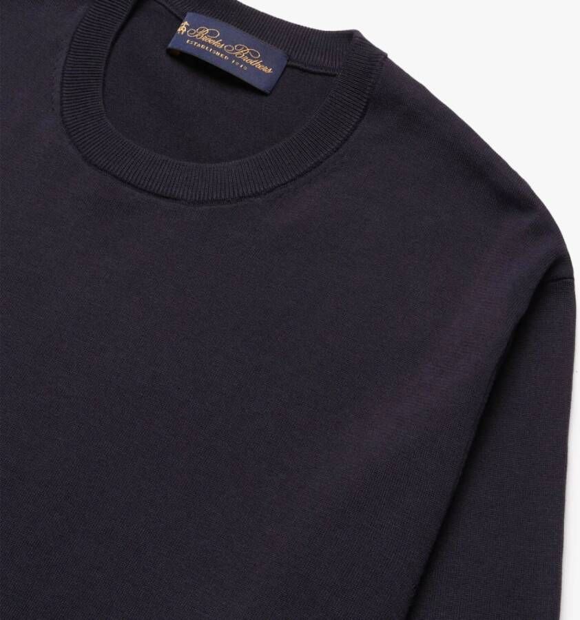 Brooks Brothers Trui met ronde hals Blauw Heren