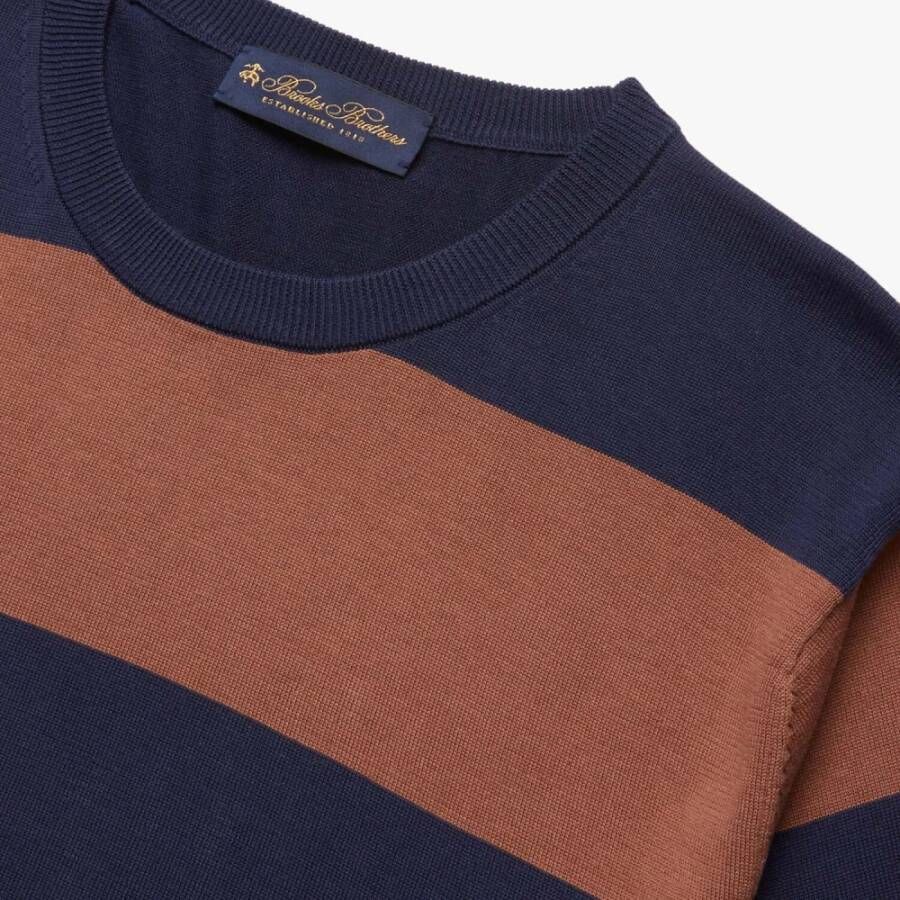 Brooks Brothers Trui met ronde hals Blauw Heren