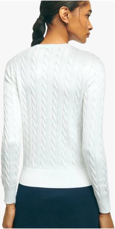 Brooks Brothers Trui met ronde hals Wit Dames