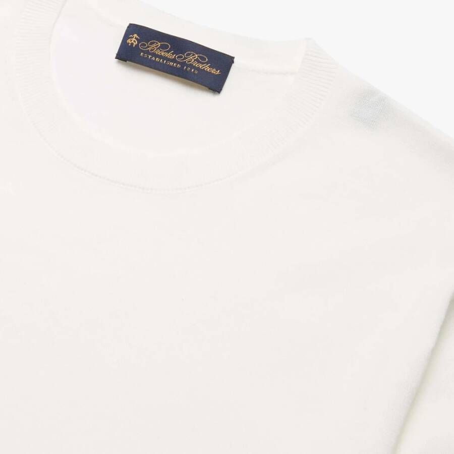 Brooks Brothers Trui met ronde hals Wit Heren