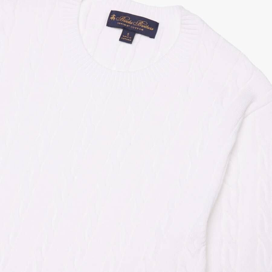 Brooks Brothers Trui met ronde hals Wit Heren