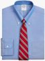 Brooks Brothers Stretch Supima Katoen Non-Iron Pinpoint Oxford Hemd met Knoopsluiting Blue Heren - Thumbnail 2