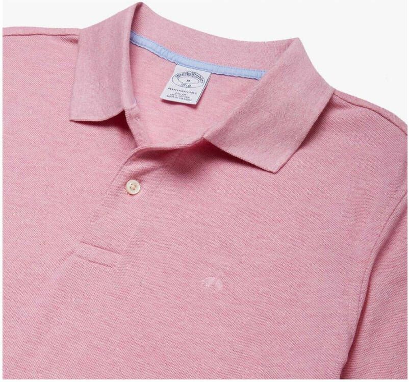 Brooks Brothers Slim-fit korte mouwen pique poloshirt Roze Heren