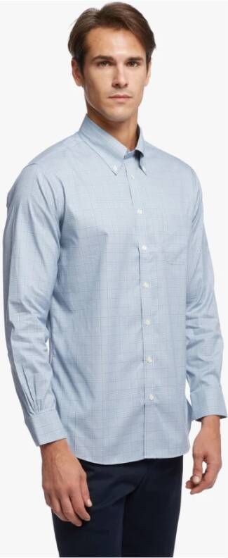 Brooks Brothers Soho extra-slanke fit niet-ijzeren overhemd vastberaden button-down kraag Blauw Heren
