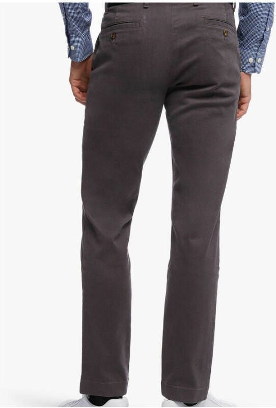 Brooks Brothers Soho extra-slanke fit geborsteld Chino-broek Grijs Heren