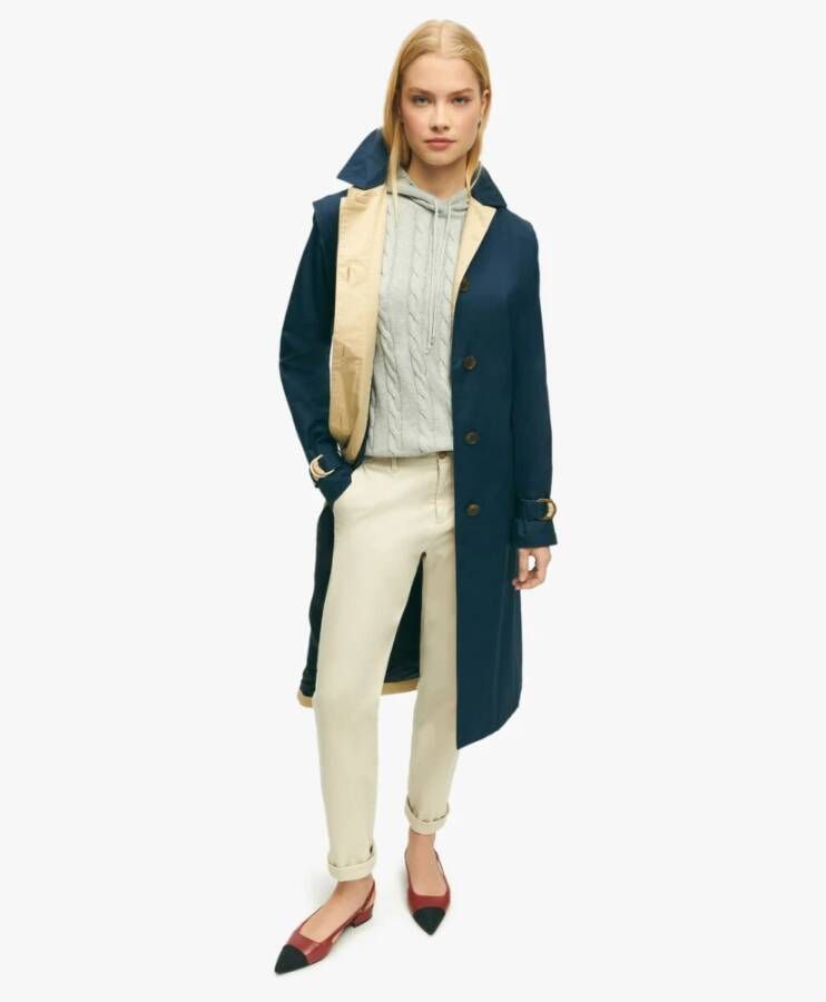Brooks Brothers Trench Coats Blauw Dames