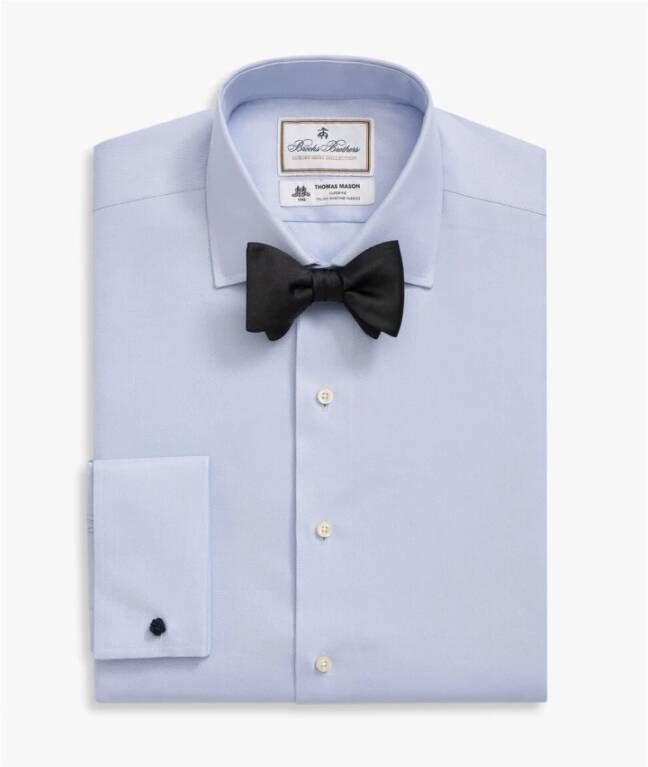 Brooks Brothers Wit Slim Fit Non-Iron Katoenen Overhemd met Engelse Spreidkraag Lichtblauw Slim Fit Non-Iron Katoenen Overhemd met Engelse Spreidkraag White Blue Heren