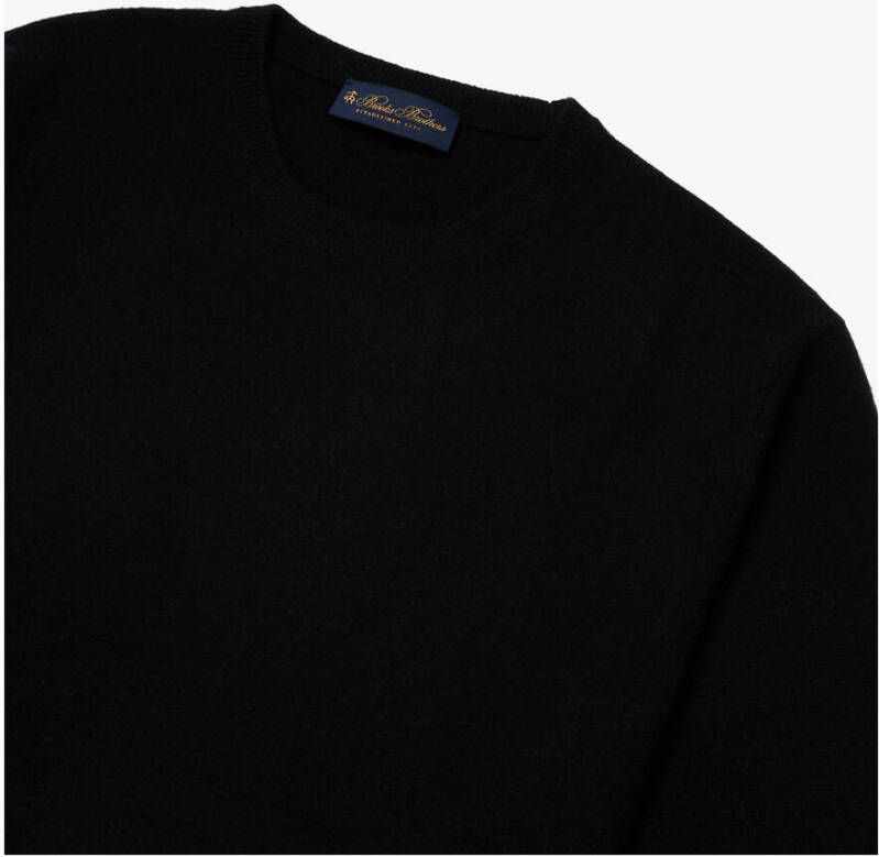Brooks Brothers Wol en kasjmier crew-neck trui Zwart Heren