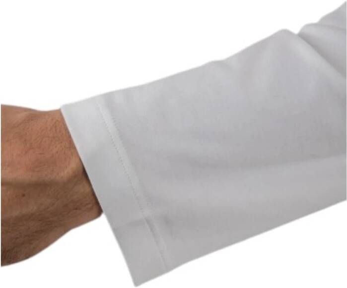 BRUNELLO CUCINELLI Katoenen T-shirt met lange mouwen White Heren